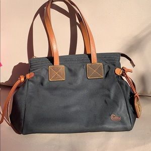 Dooney & Bourke Black Nylon Double Handle Tote